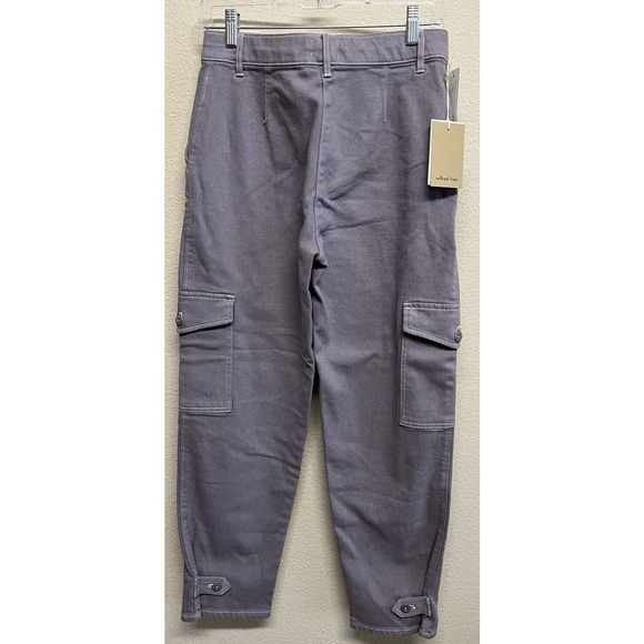 Aritzia Wilfred Free Modern Cargo Pant GD Purple Button Fly Size 4 NEW - Picture 4 of 12